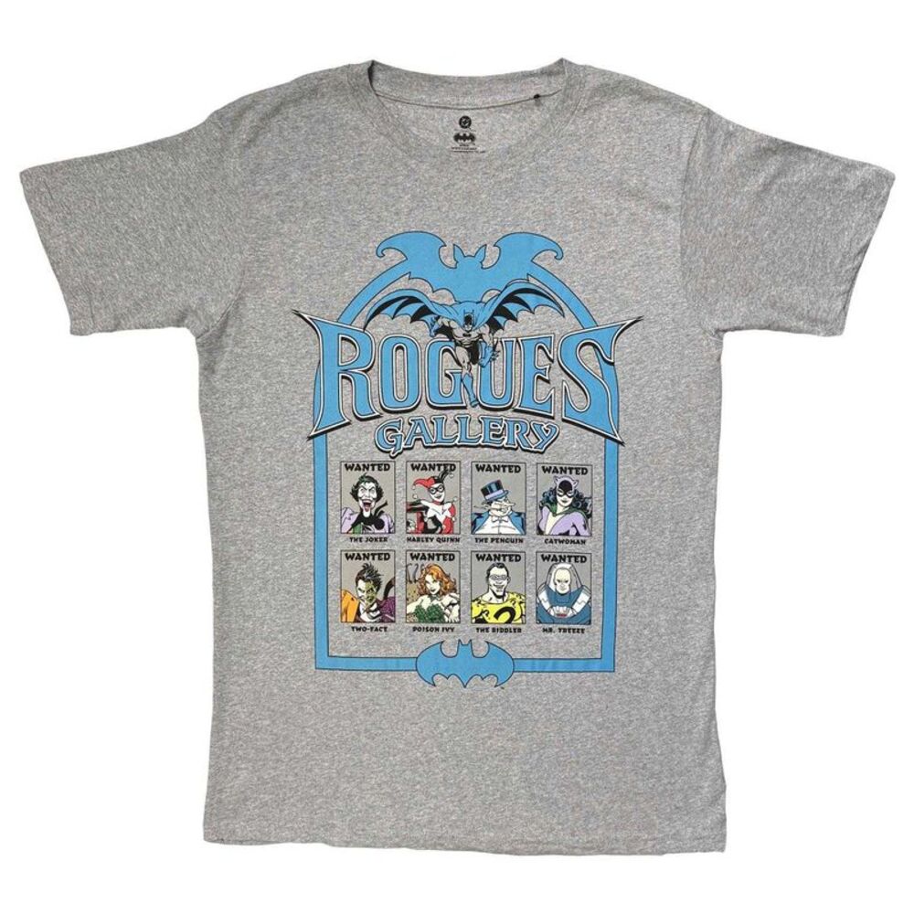 Batman Unisex Adult Rogues Gallery T-Shirt / Gray
